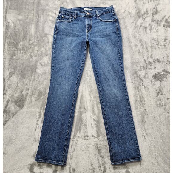 Levi's Jeans Womens 6 Blue 505 Classic Mid Rise Straight Leg Stretch Denim - Picture 1 of 16